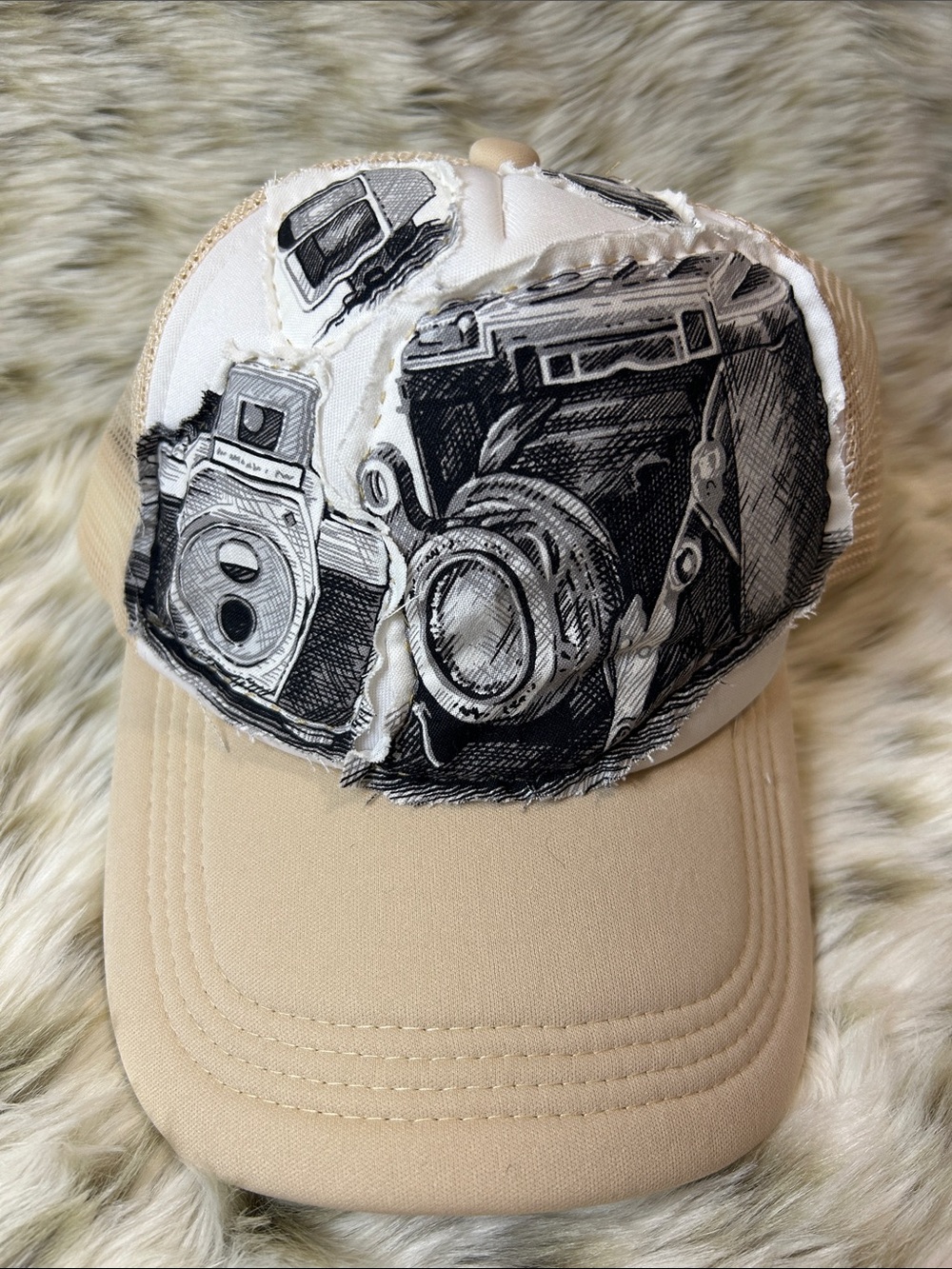 Upcycled Photography Camera Trucker Cap